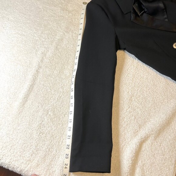Current Air black double breasted blazer w/satin look lapel - Picture 13 of 13